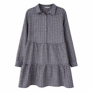Loft Plaid Shirt Dress with Collar